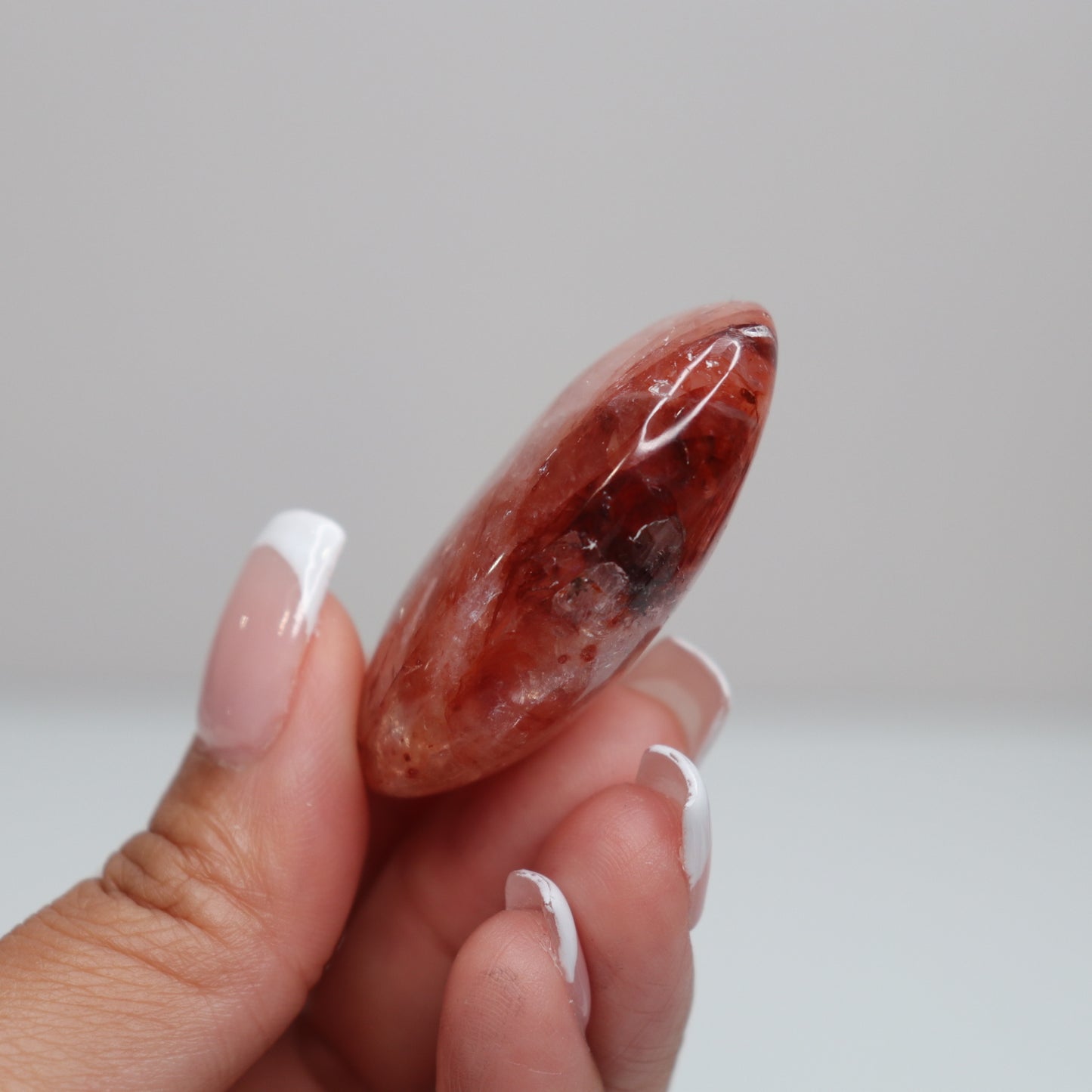Hematoid Quartz Palm Stone | 6