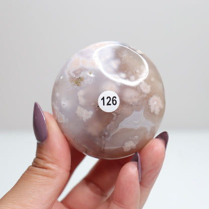 Flower Agate Palm Stone 126