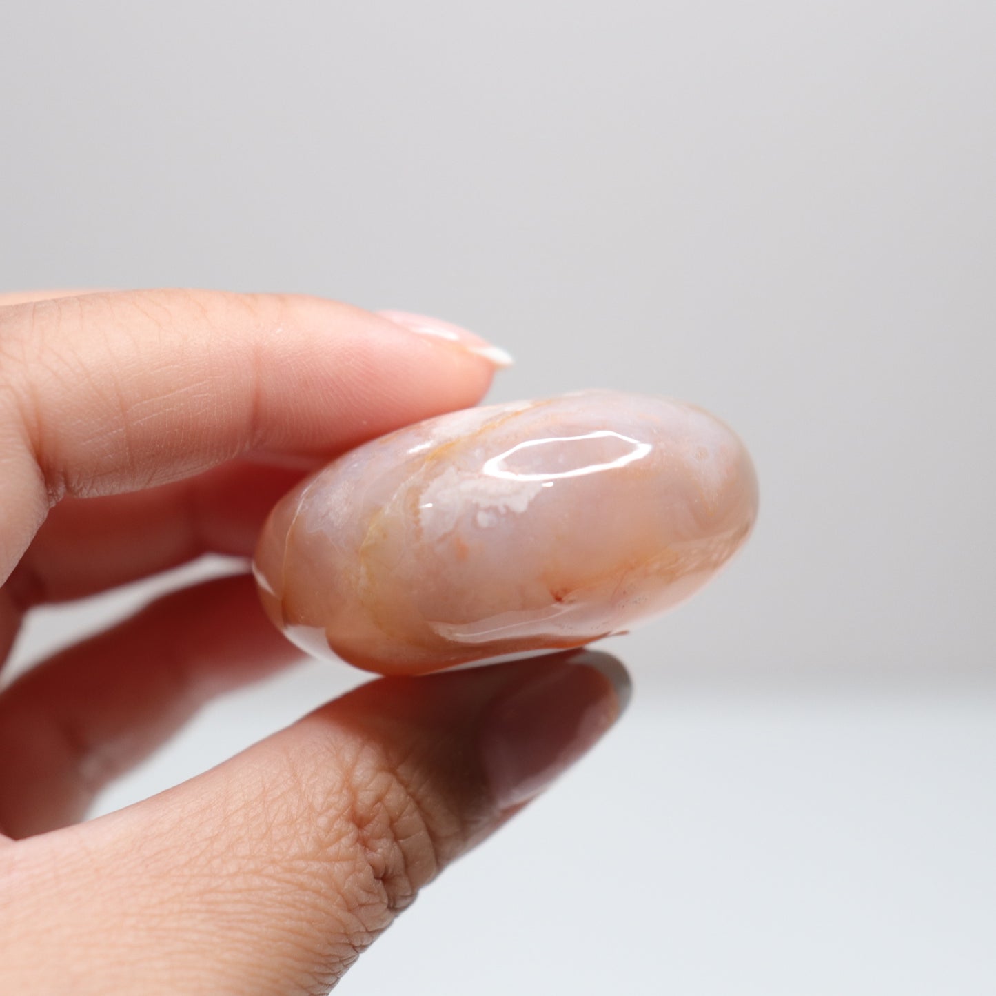 Flower Agate Round Palm | 16