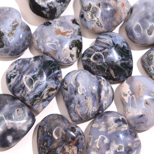Ocean Jasper Hearts | Blue