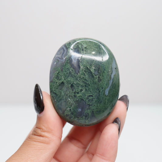 Moss Agate Palm Stone 26