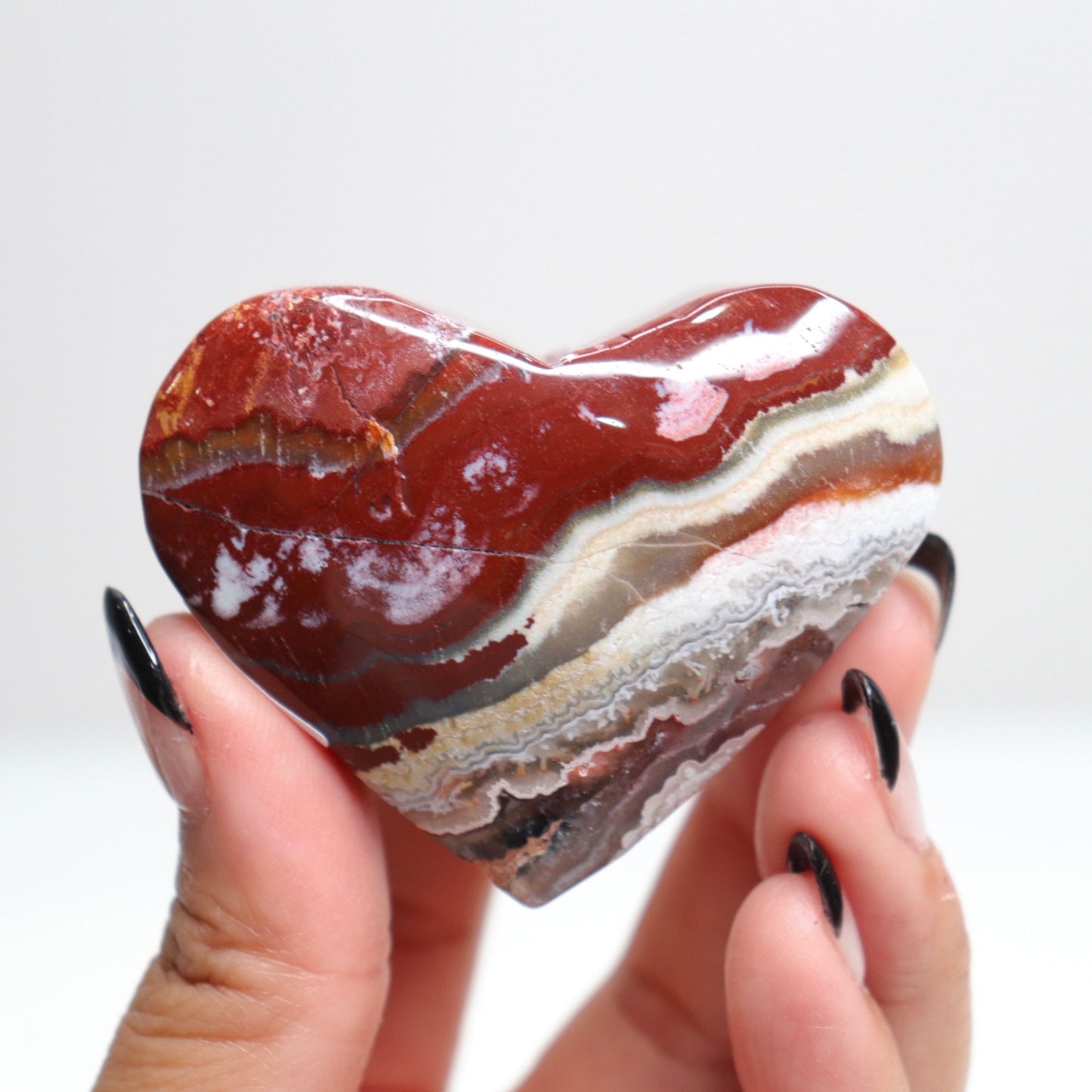 Mexican Lace Agate Heart | 1