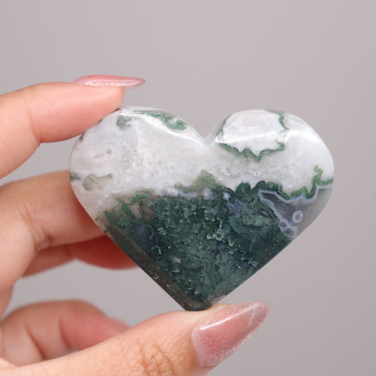 Moss Agate Heart | 8