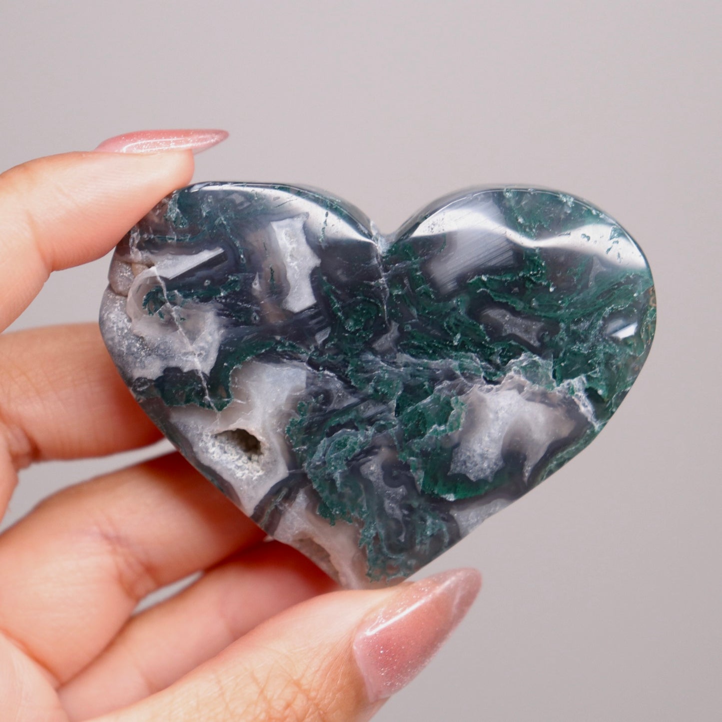 Moss Agate Heart | 17