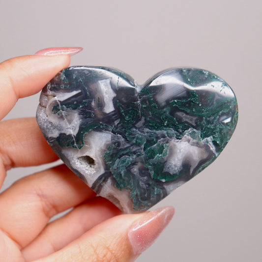 Moss Agate Heart | 17
