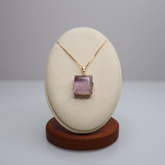 18k Gold Plated Amethyst Necklace |