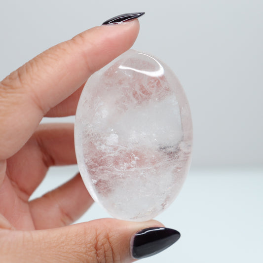 Clear Quartz Palm Stone 82