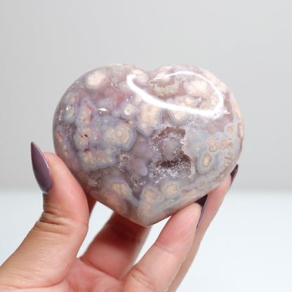 Flower Agate Heart 107