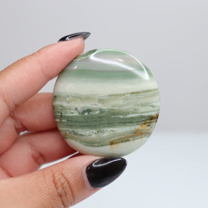 Banded Serpentine Flat Stone 17