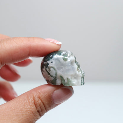 Moss MiniAgate Skull