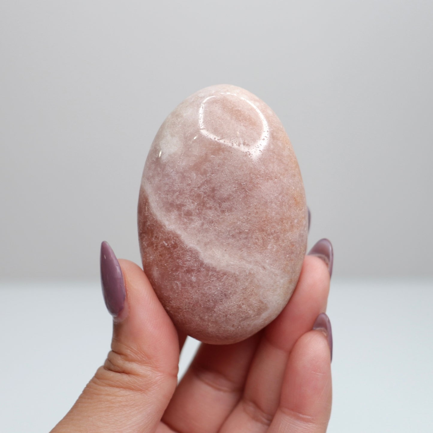 Pink Amethyst Palm Stone | 19