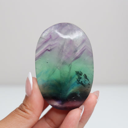Fluorite Diamond Palm Stone 4
