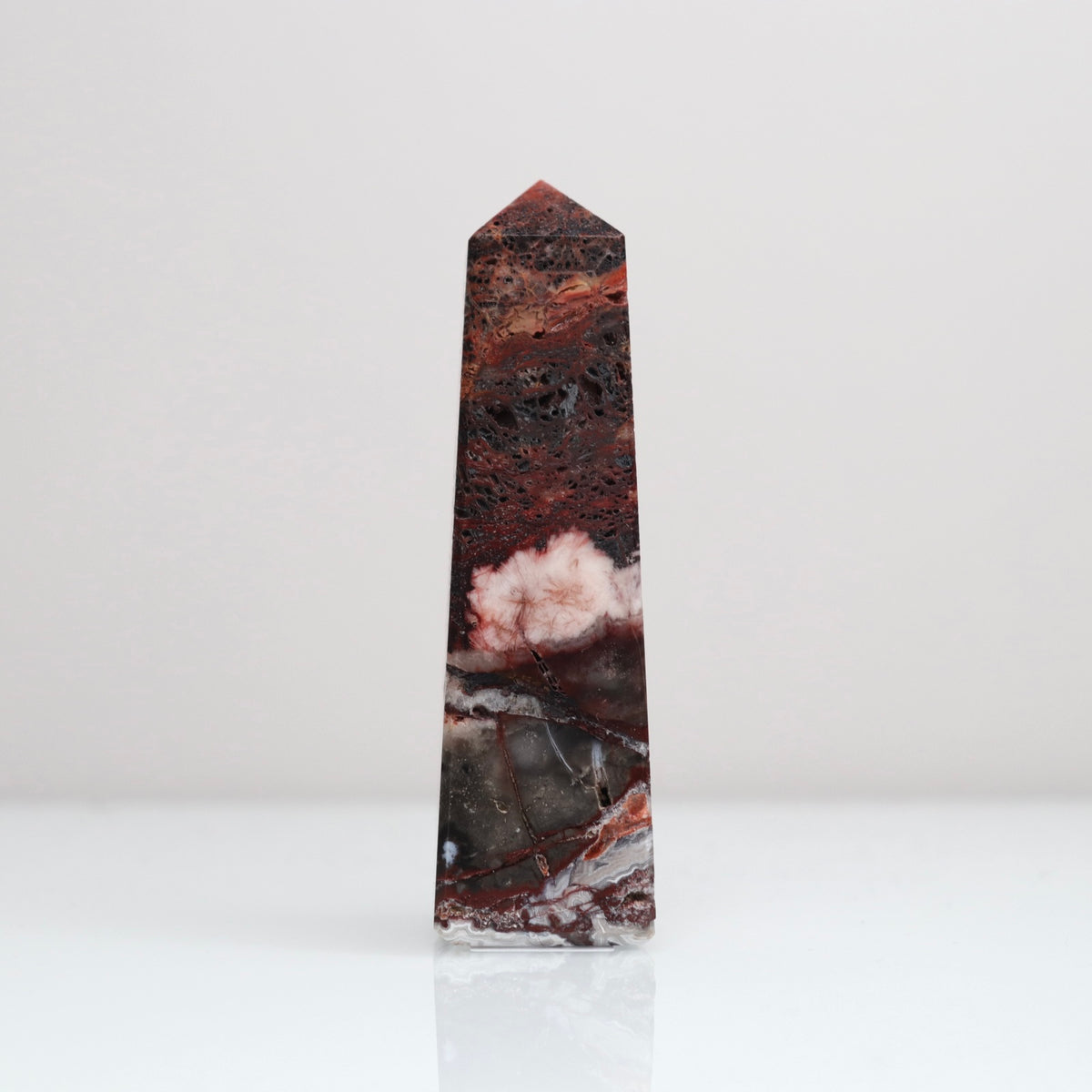 Mexican Lace Agate Tower 120