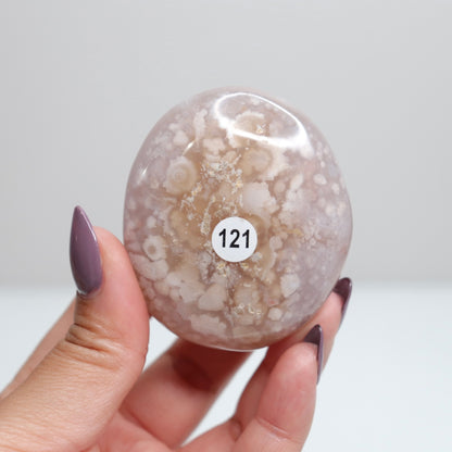 Flower Agate Palm Stone 121