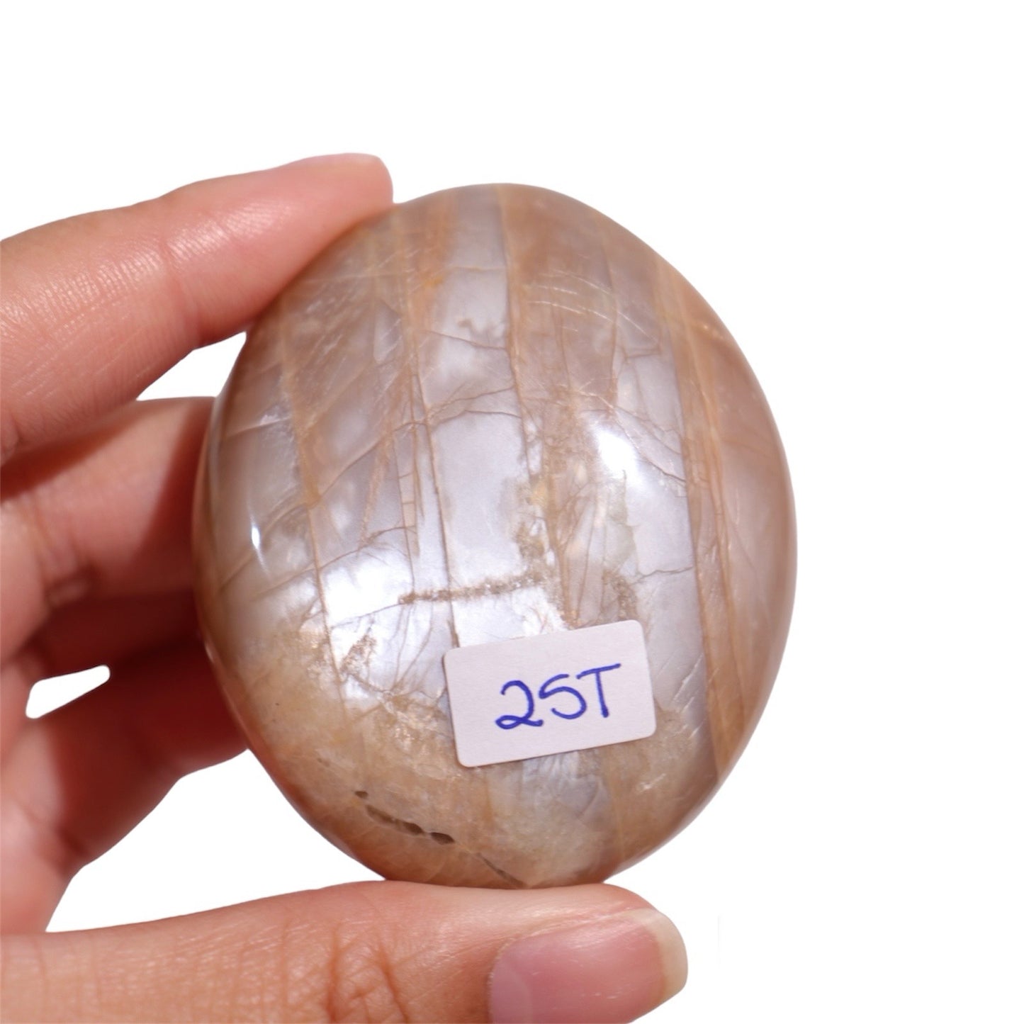 Peach Moonstone Palm Stone | 11
