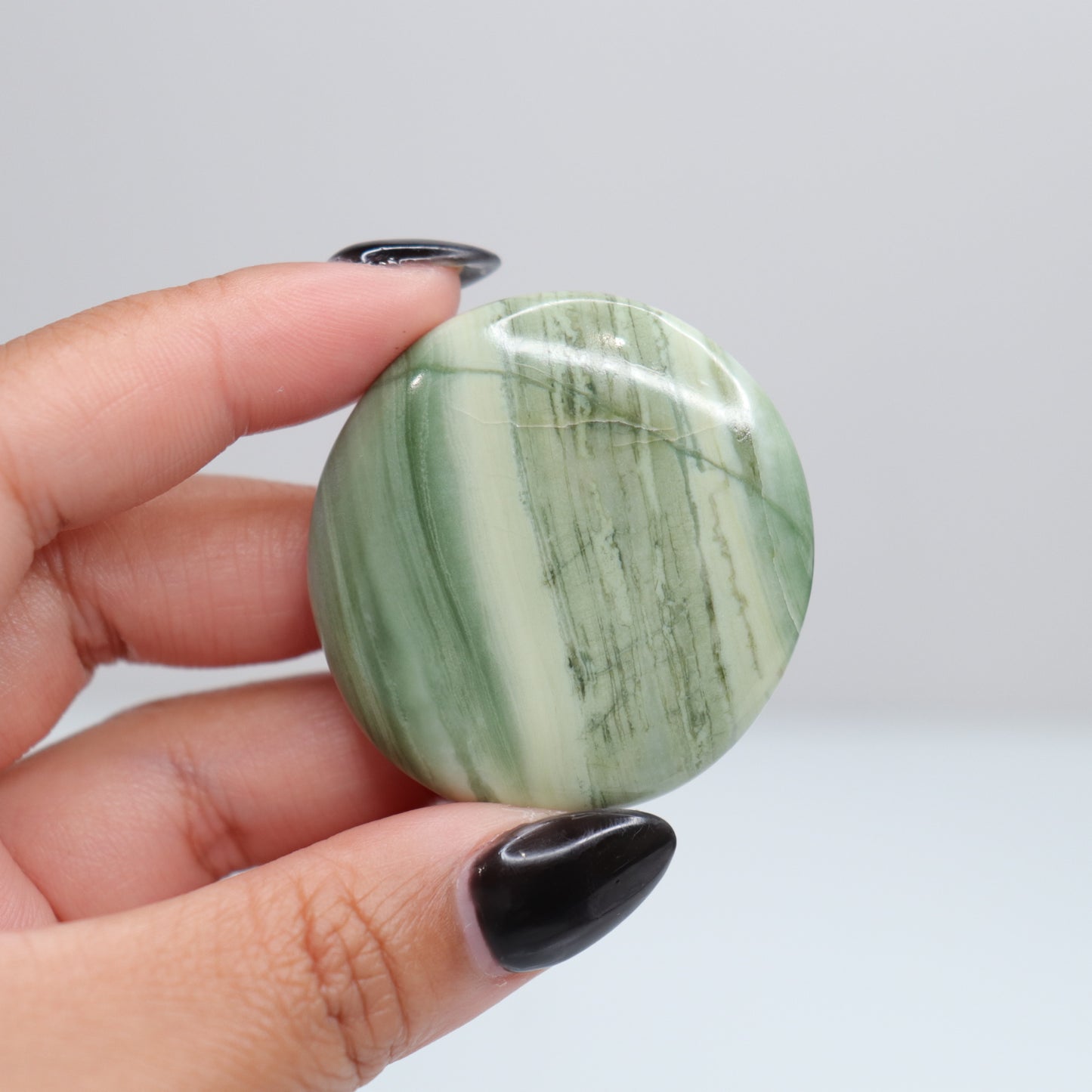 Banded Serpentine Flat Stone 13