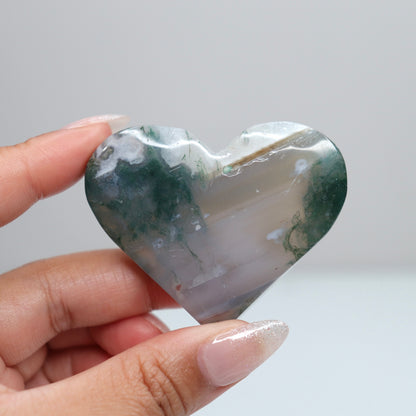 Moss Agate Heart | 62