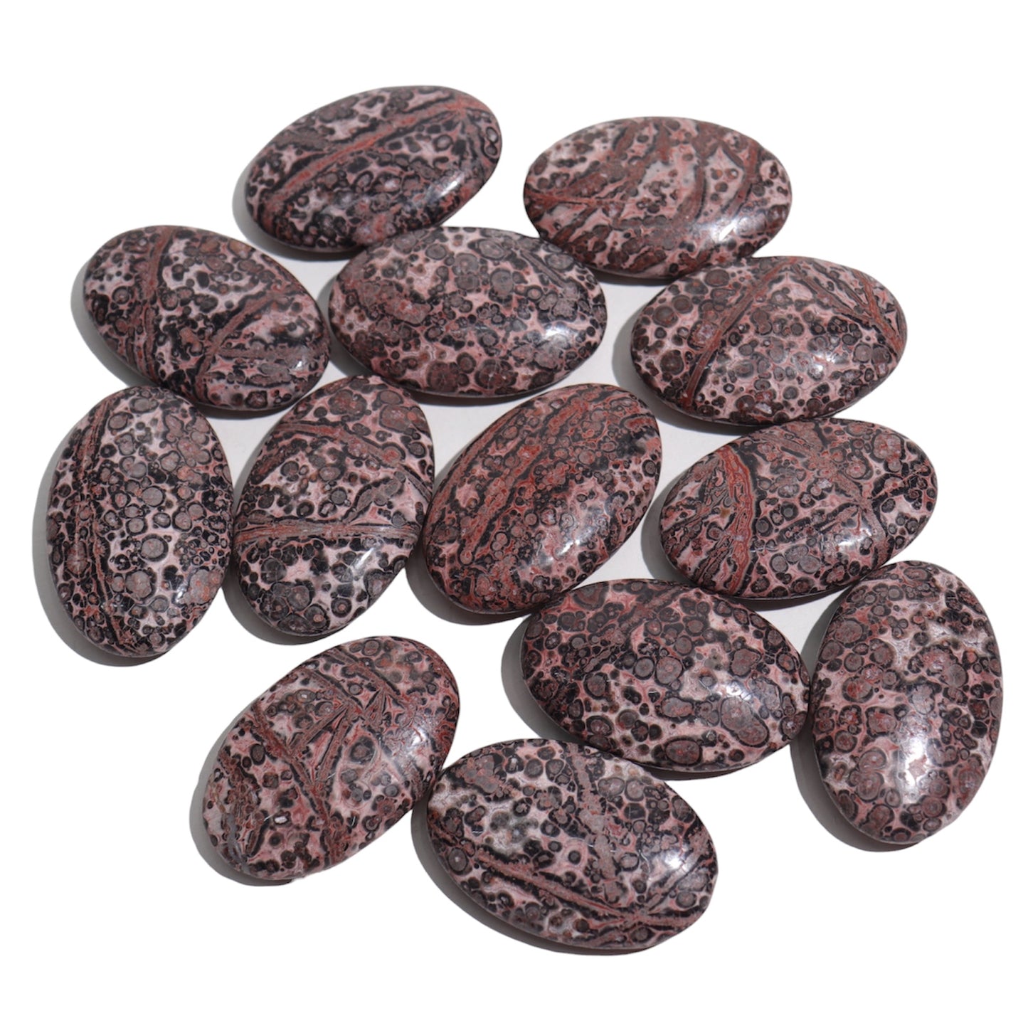Leopardskin Jasper Palm Stones
