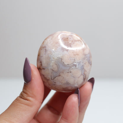Flower Agate Palm Stone 104