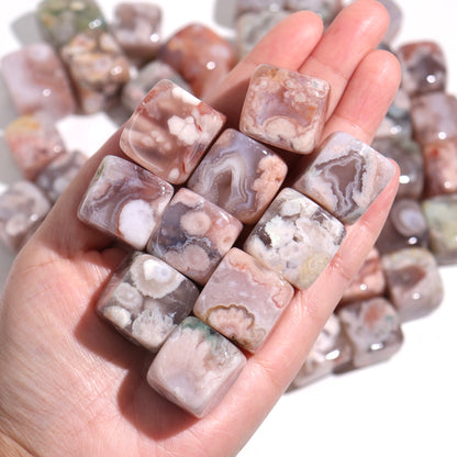 Flower Agate Cubes