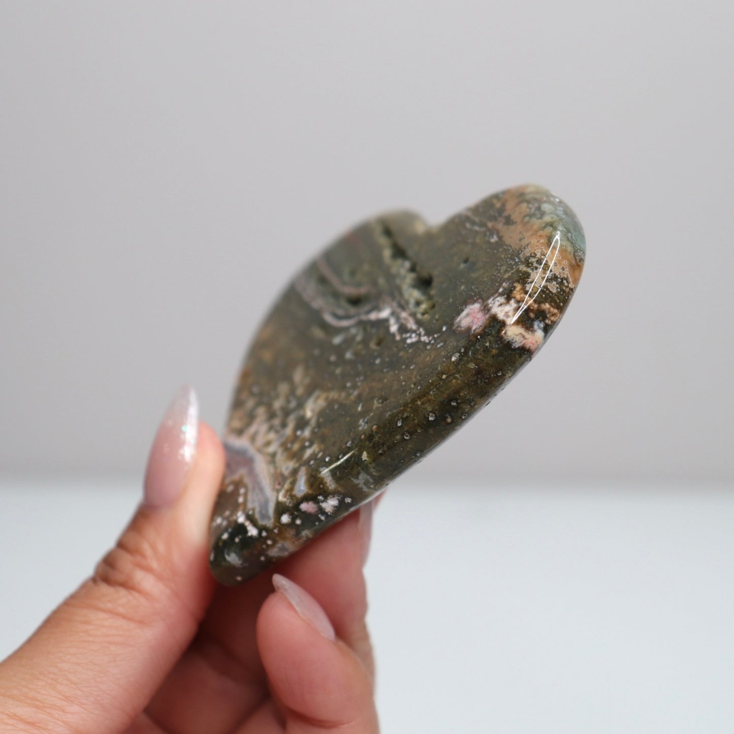 Ocean Jasper Heart | M