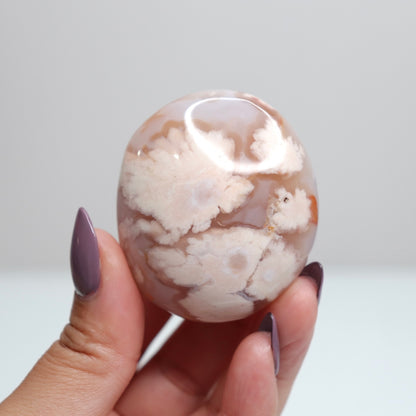Flower Agate Palm Stone 118