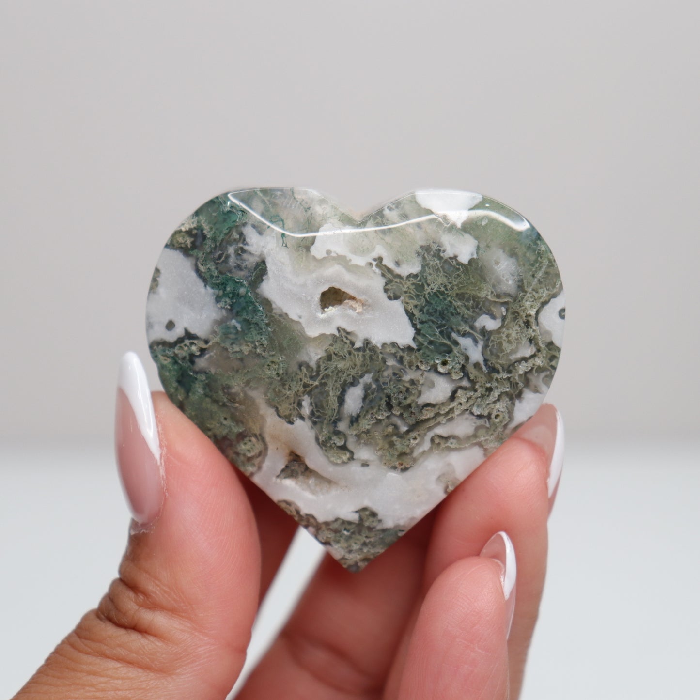 Moss Agate Heart | N