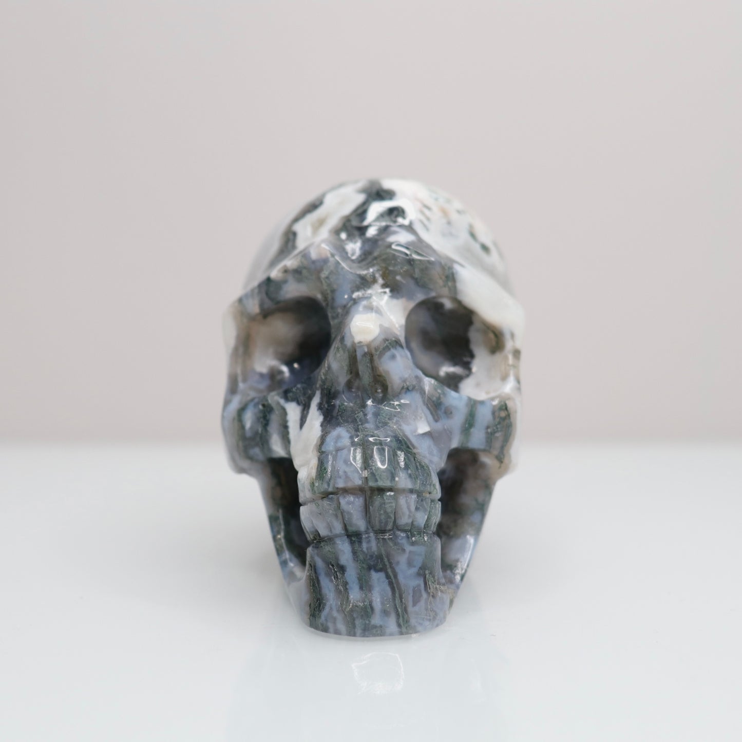 Moss Agate Skull | 5