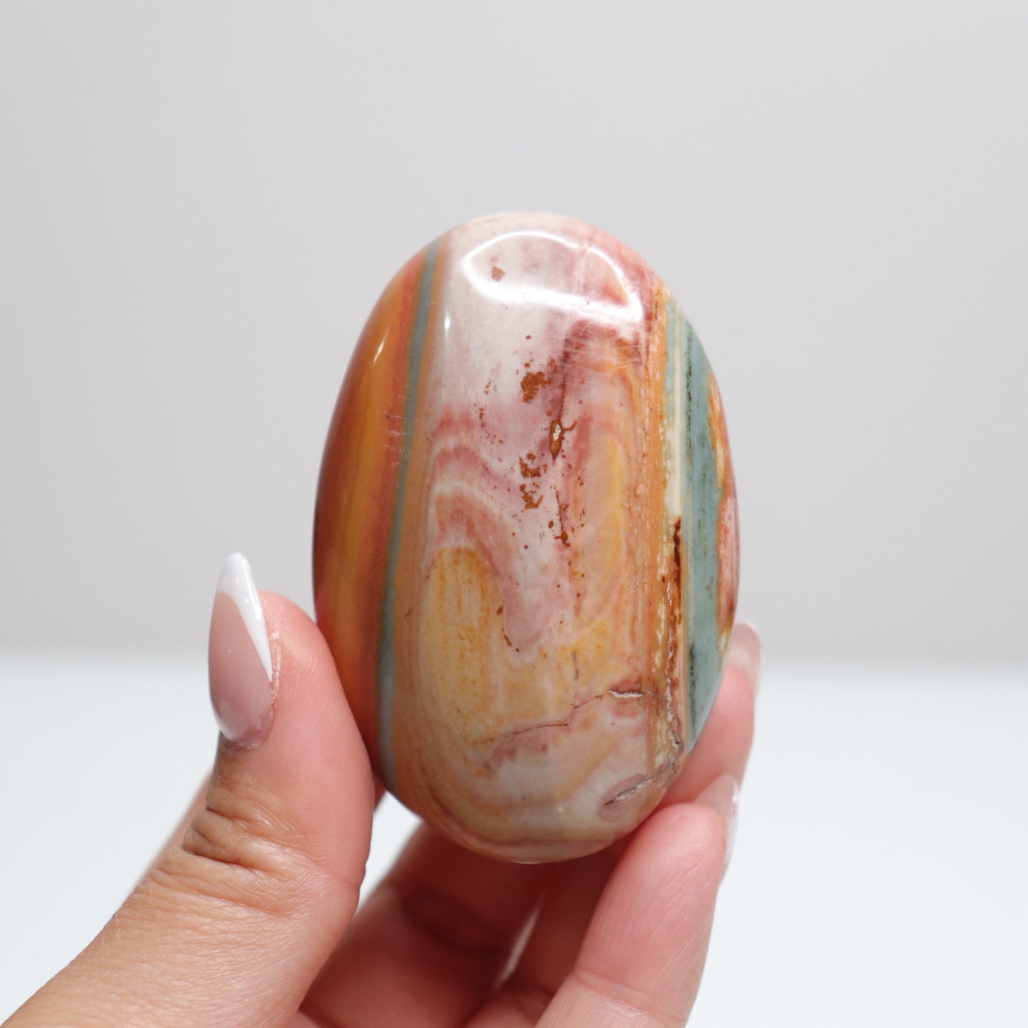 Polychrome Jasper Palm Stone | 24