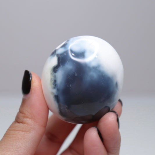 Orca Agate Palm Stone | 6