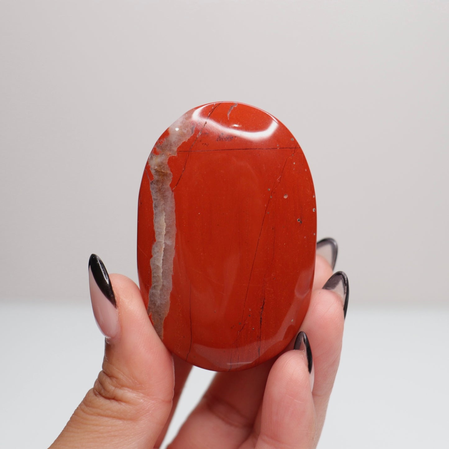 Red Jasper Palm Stone | F