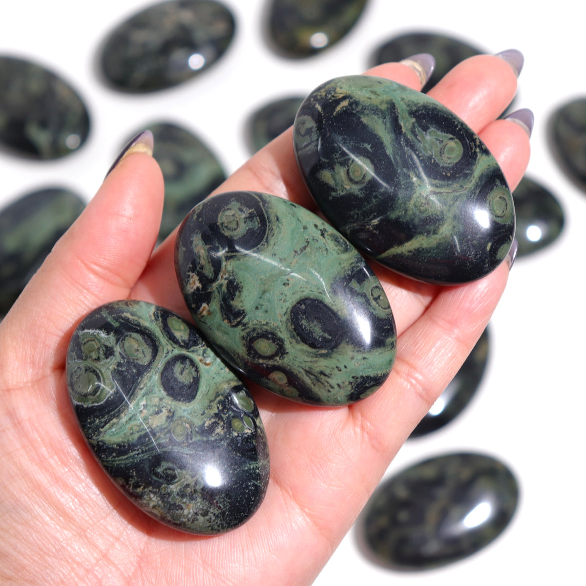 Kambaba Jasper Palm Stones