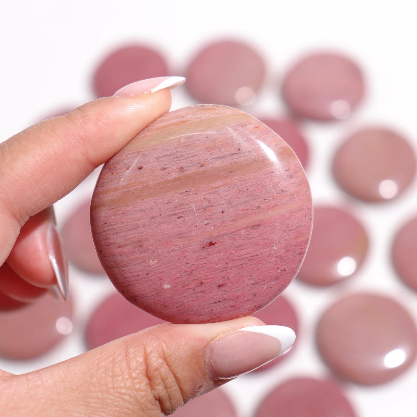 Pink Petrified Wood Flat Stones