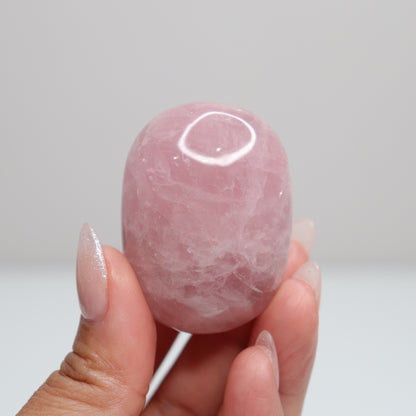 Rose Quartz Palm Stone 55