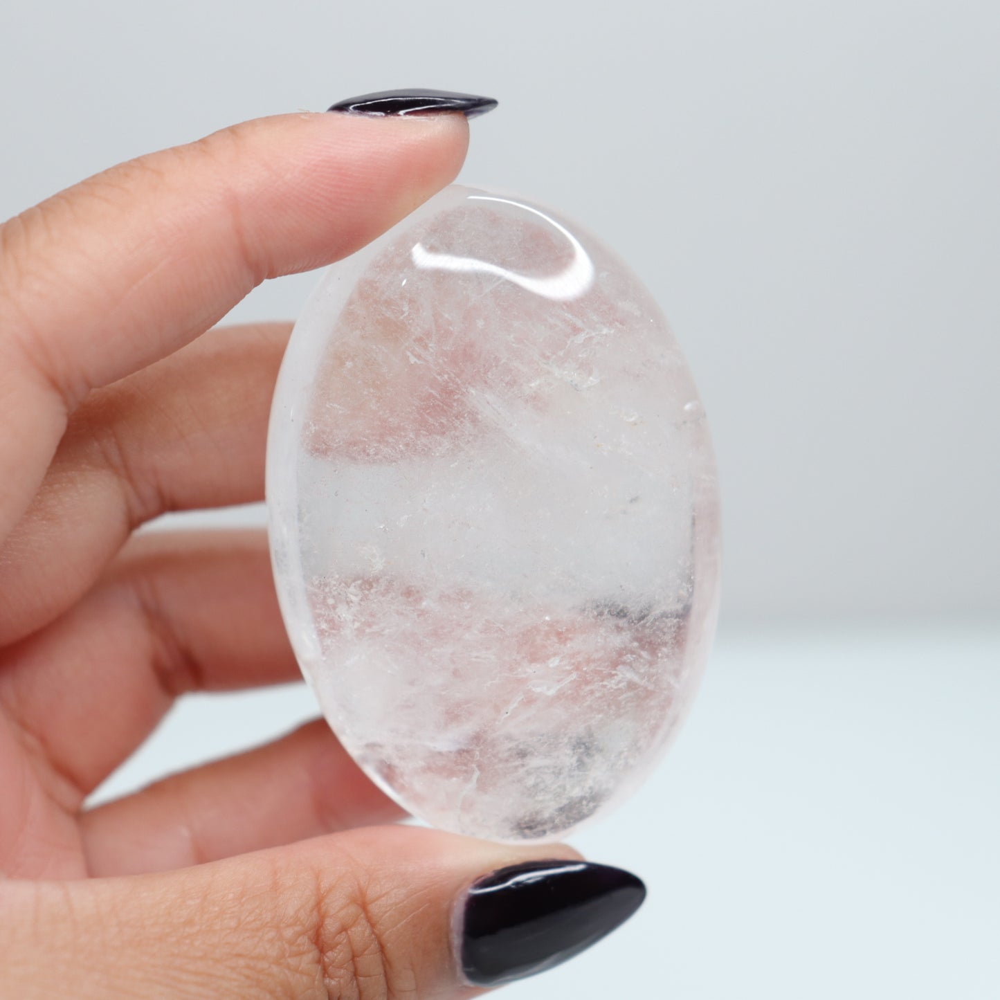 Clear Quartz Palm Stone 82