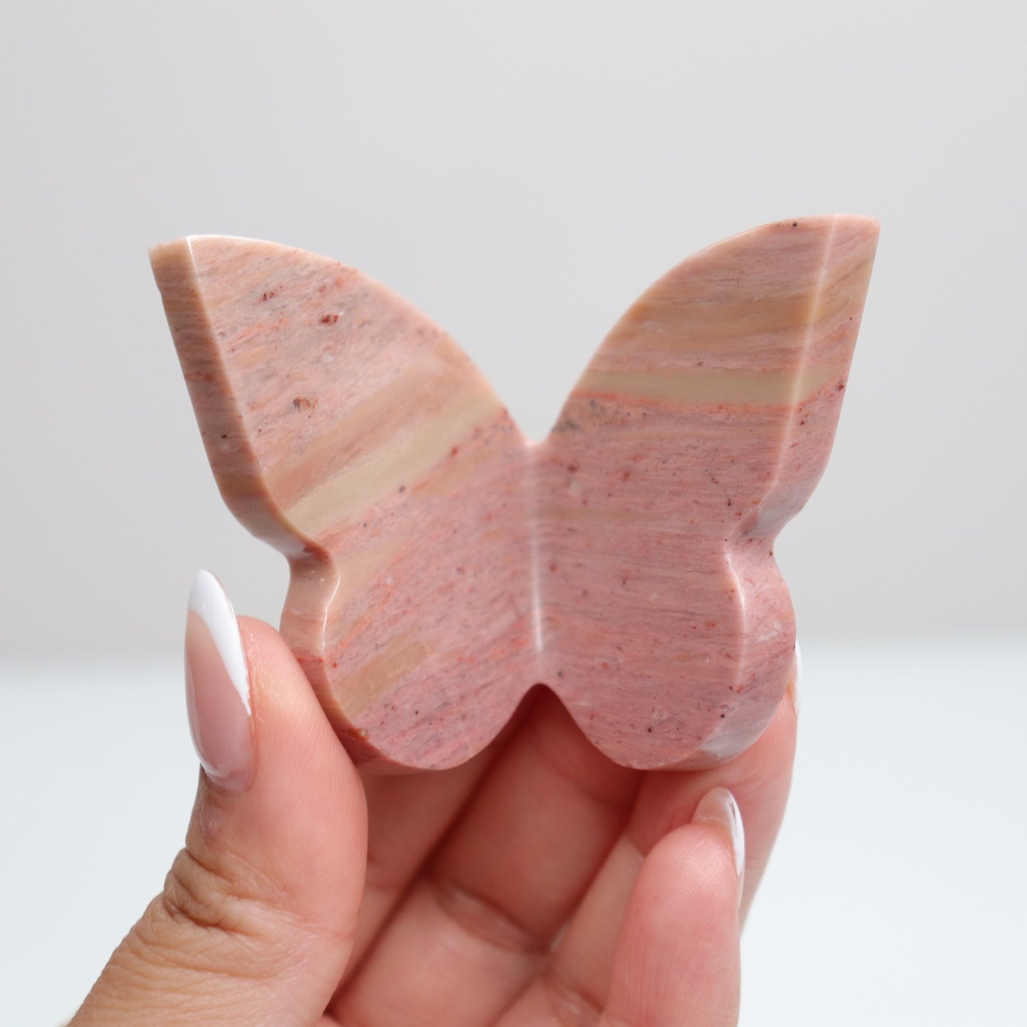 Pink Petrified Wood Butterfly B