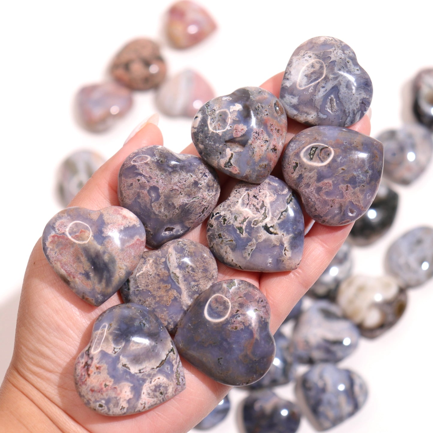Ocean Jasper Heart | Pink