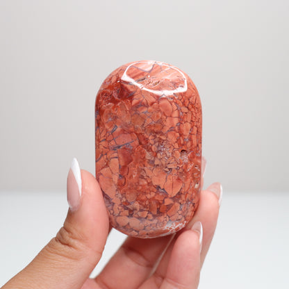 Pink Agate Palm Stone G