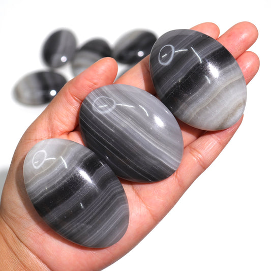 Black Onyx Palm Stones