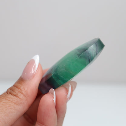 Fluorite Diamond Palm Stone 16