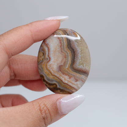 Mexican Lace Agate Palm Stone | 41