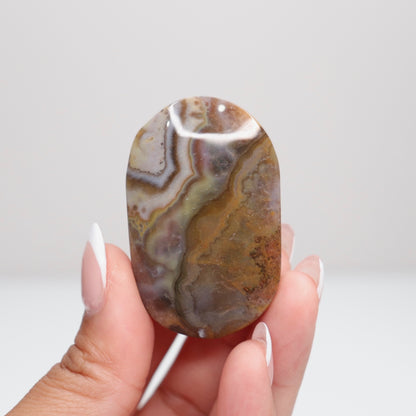 Mexican Lace Agate Palm Stone N