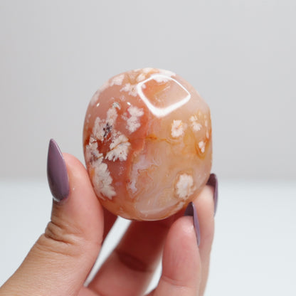 Flower Agate Palm Stone 109