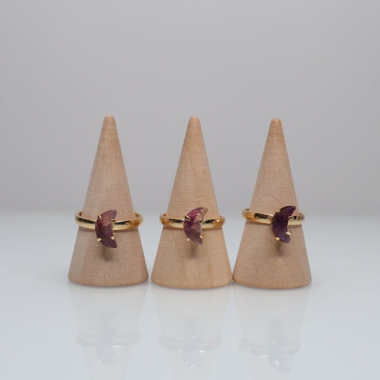 18k Gold Plated Faceted Amethyst Rings