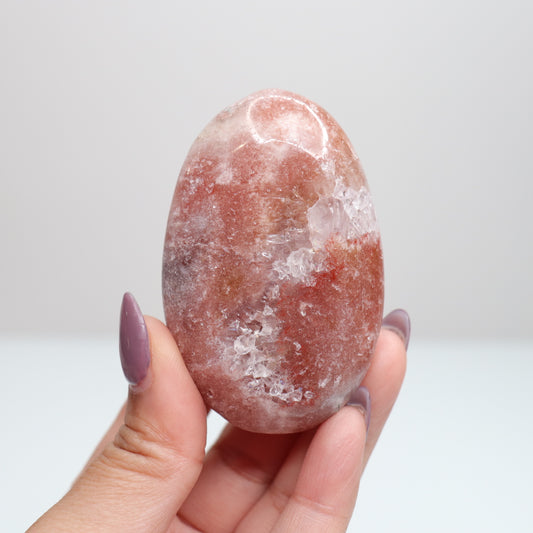 Pink Amethyst Palm Stone | 34