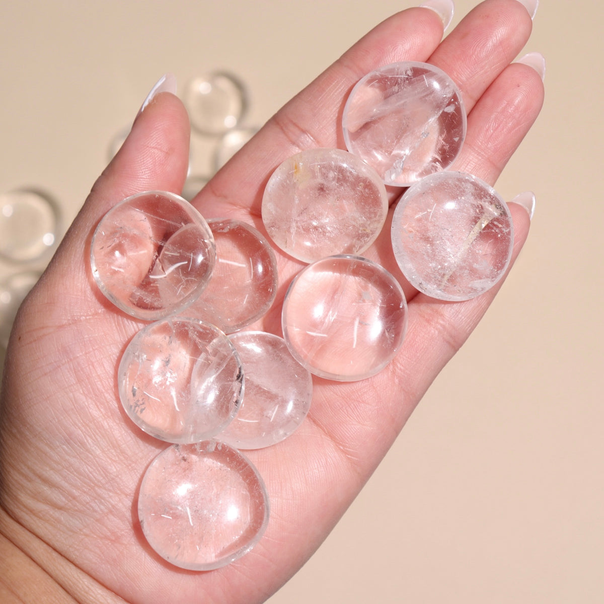 Mini Stones Clear Quartz Mini Flat Stones – SOLËIL CRYSTALS