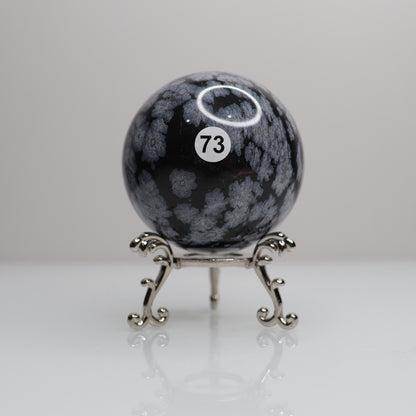 Snowflake Obsidian Sphere | 73