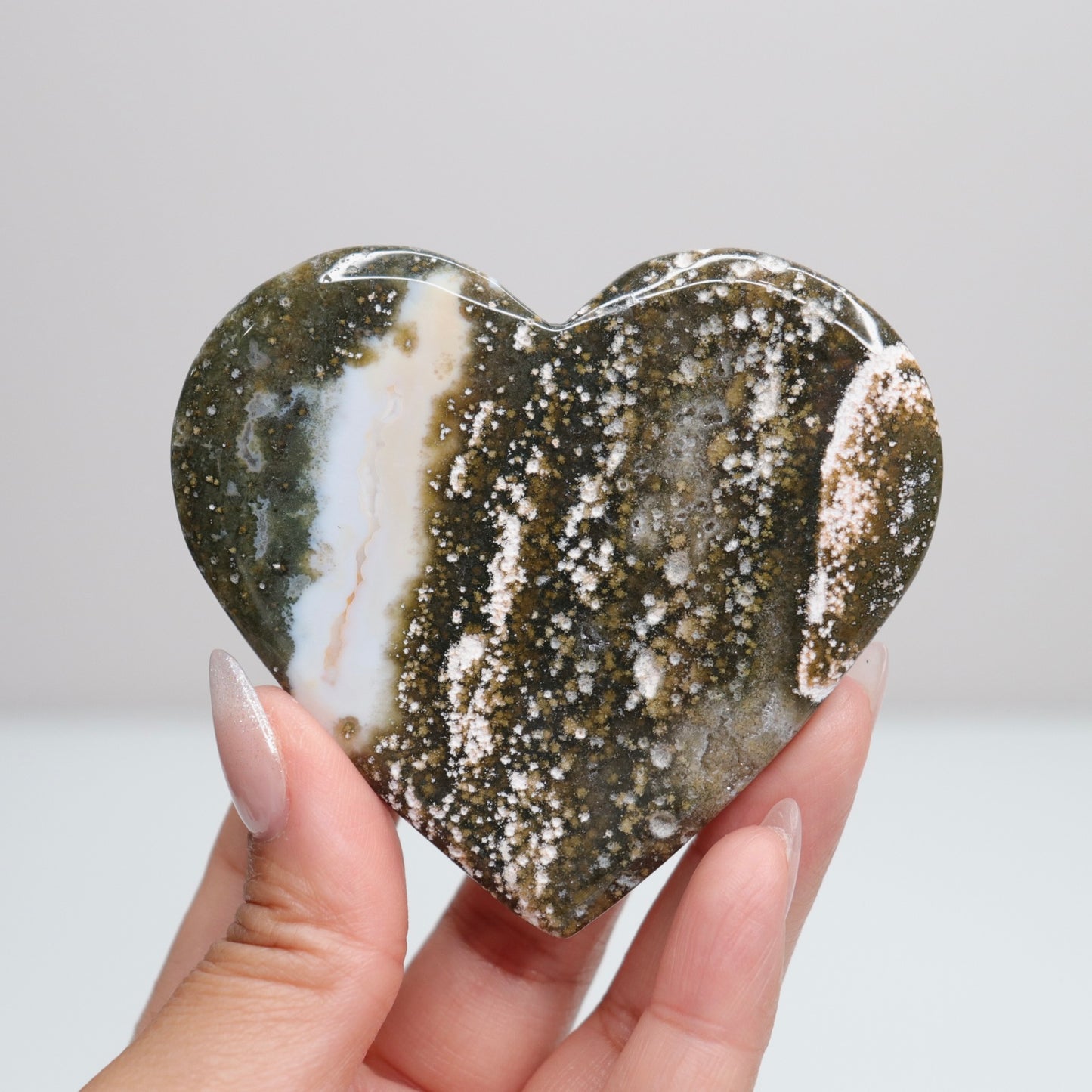 Ocean Jasper Heart | J