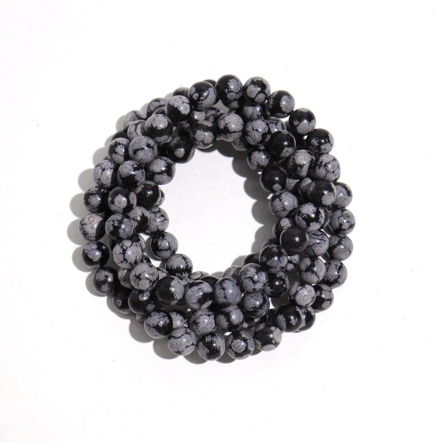 Snowflake Obsidian Bracelets | 8mm