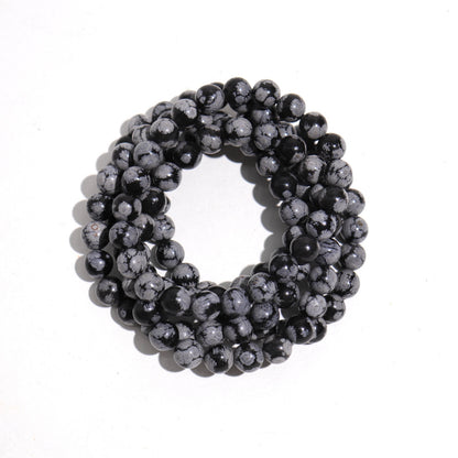Snowflake Obsidian Bracelets | 8mm